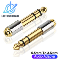 Jack 3.5 to 6.35 Audio Adapter 6.5mm to 3.5mm Jack Converter Male to Female Connector Gold Plating Headphone Microphone AUX Plug