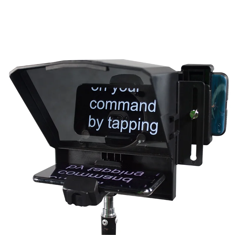 Portable Smartphone Teleprompter Mobile Prompter with Remote Control for Video Recording Live Streaming Interview