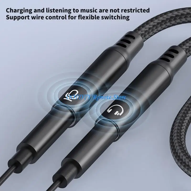 

USB C To Double 3.5mm Sound Cable Headphone Female Cord Car Auxiliary Cable Type C Cord