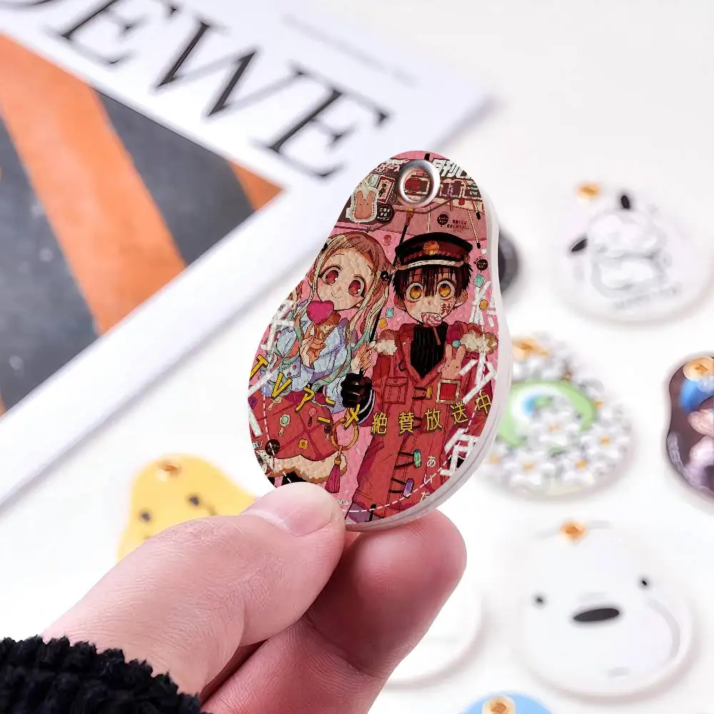 المرحاض ملزمة Hanako-كون بولي Access حافظة مكافحة خسر مكافحة سقوط حامل بطاقة المفاتيح اكسسوارات بصمة واقية مفتاح العلامة الدائري