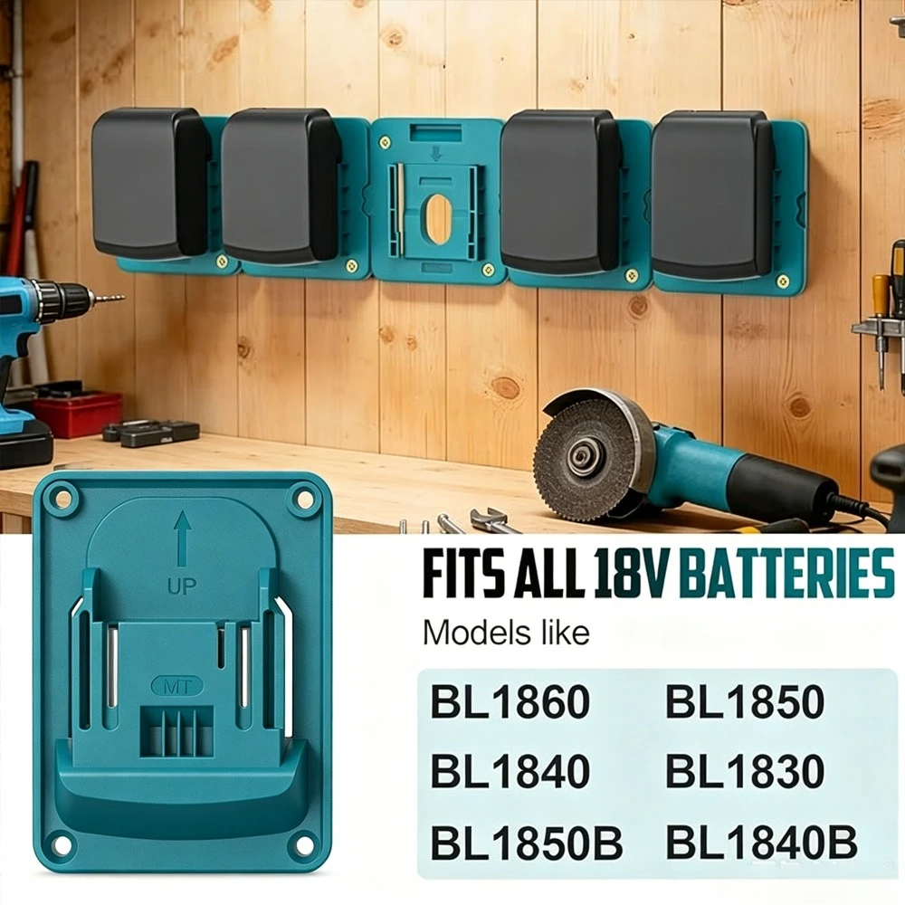 Wall Mount Electric Tool Holder for Makita 18V Wall Power Mount Storage Battery Bracket Fixing Newest Drill Holder Slots Stand