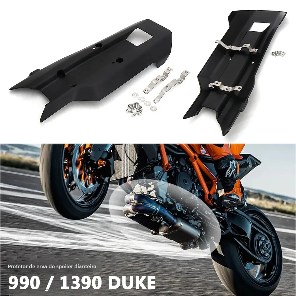 nouveau-accessoires-de-moto-becquet-avant-inferieur-du-ventre-couvercle-de-carenage-capot-pour-990-duke-2024-1390-duke-noir-protection-du-moteur