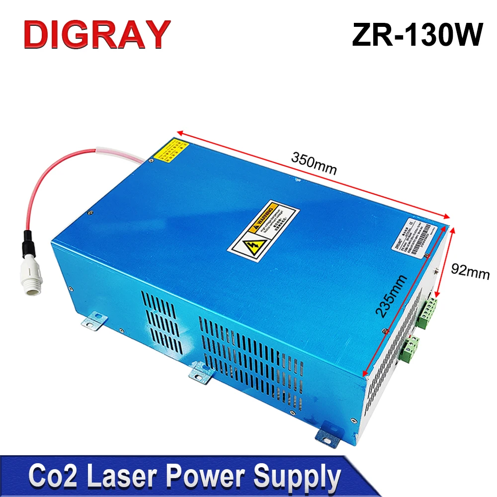 DIGRAY ZRSUNS-130W เลเซอร์แหล่งจ่ายไฟสําหรับ 130W 150W Co2 แก้วหลอดเลเซอร์แกะสลักและตัดเครื่องรับประกัน 2 ปี