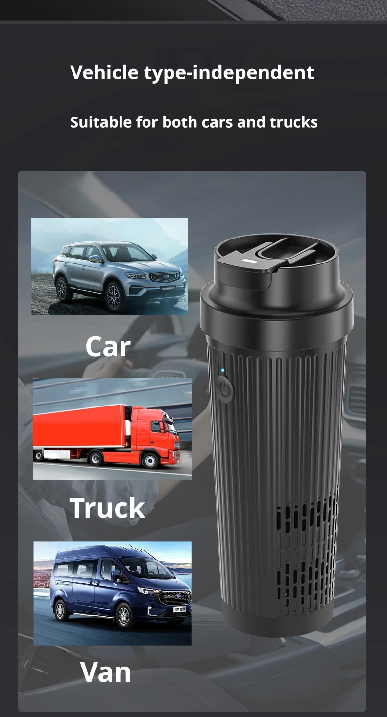 Smart Portable 12V Car Heating And Cooling Cup One Button Control 304 Stainless Steel Travel Coffee Mug Vehicle Drink Warmer