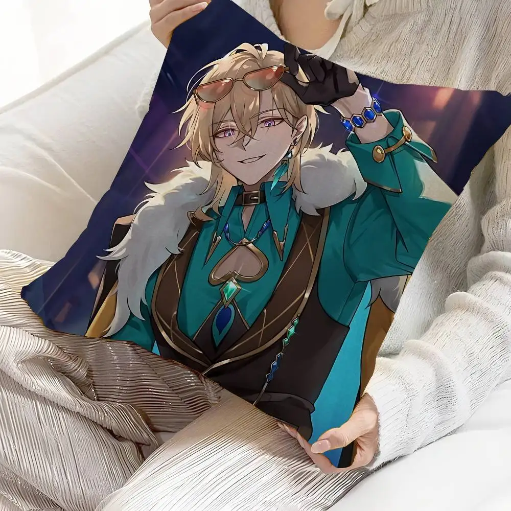 Game Honkai Star Rail aventurine Pillow Gifts Home Office Furnishings Bedroom Sofa Car Cushion Cover case 45x45cm