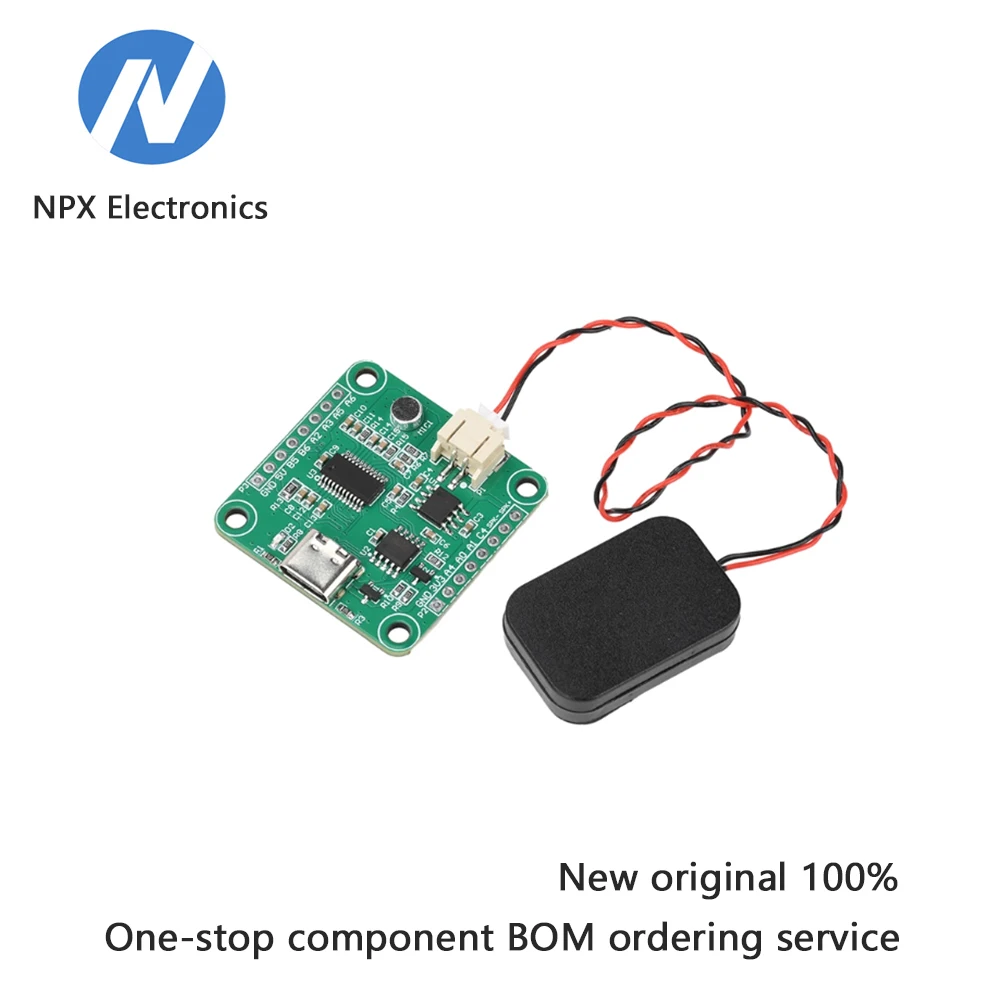 Il modulo della scheda di sviluppo del riconoscimento vocale offline DC5V SNR9912VR supporta lo sviluppo secondario AI.