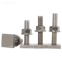 Juego de tuercas y pernos de pista en forma de T de acero inoxidable 304, juego de tuercas con brida de tornillo soldado cuadrado, sujetadores de herramientas de Hardware, 10 Uds.