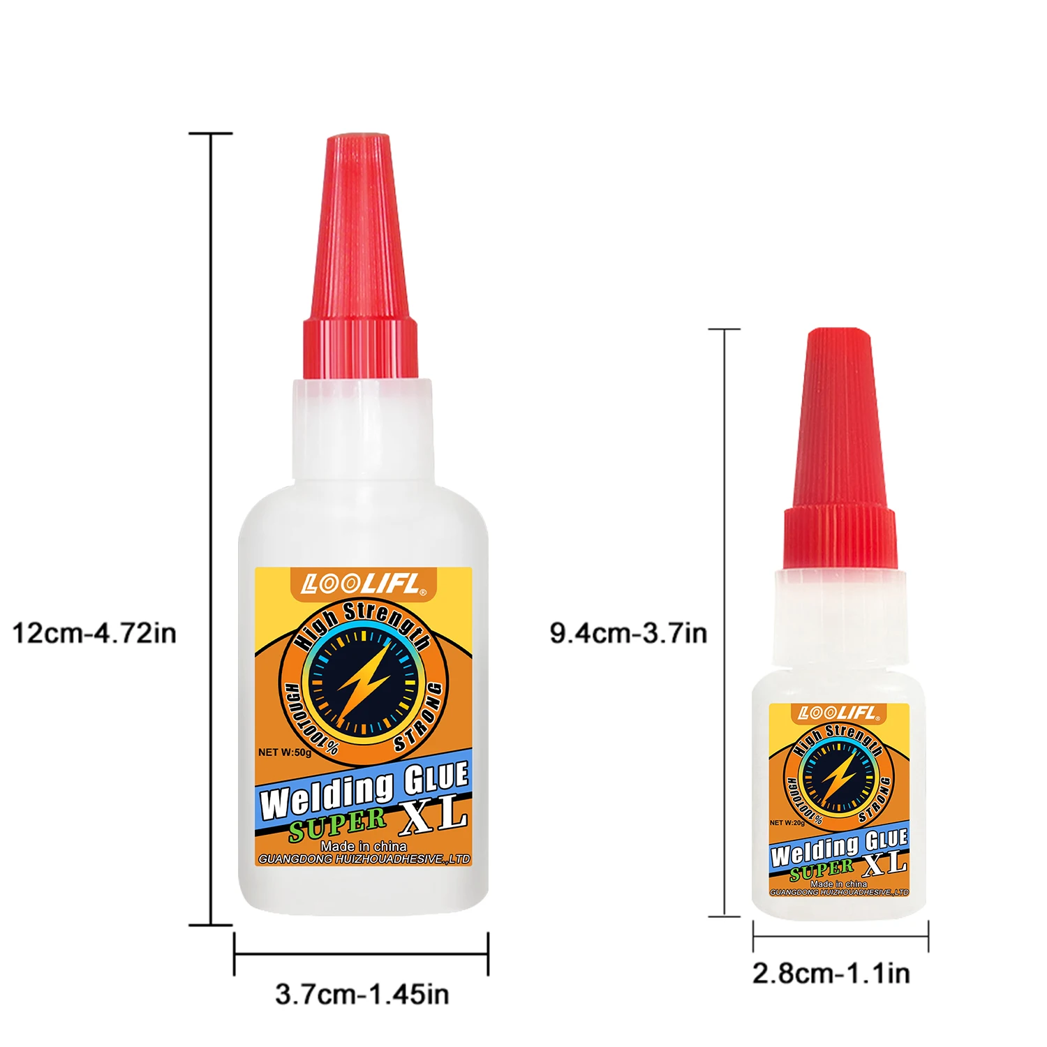 LOOLIFL 50g super colle, colle de soudage huileuse haute résistance, adhésif instantané universel puissant, adapté au bois, à la céramique, au métal, pour le bricolage