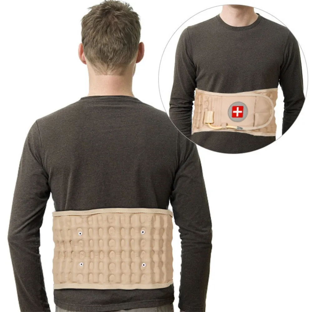 Adjustable Inflatable Lumbar Traction Belt Unisex Adult Air Decompression Brace Back Pain Relief Posture Corrector Spine Support