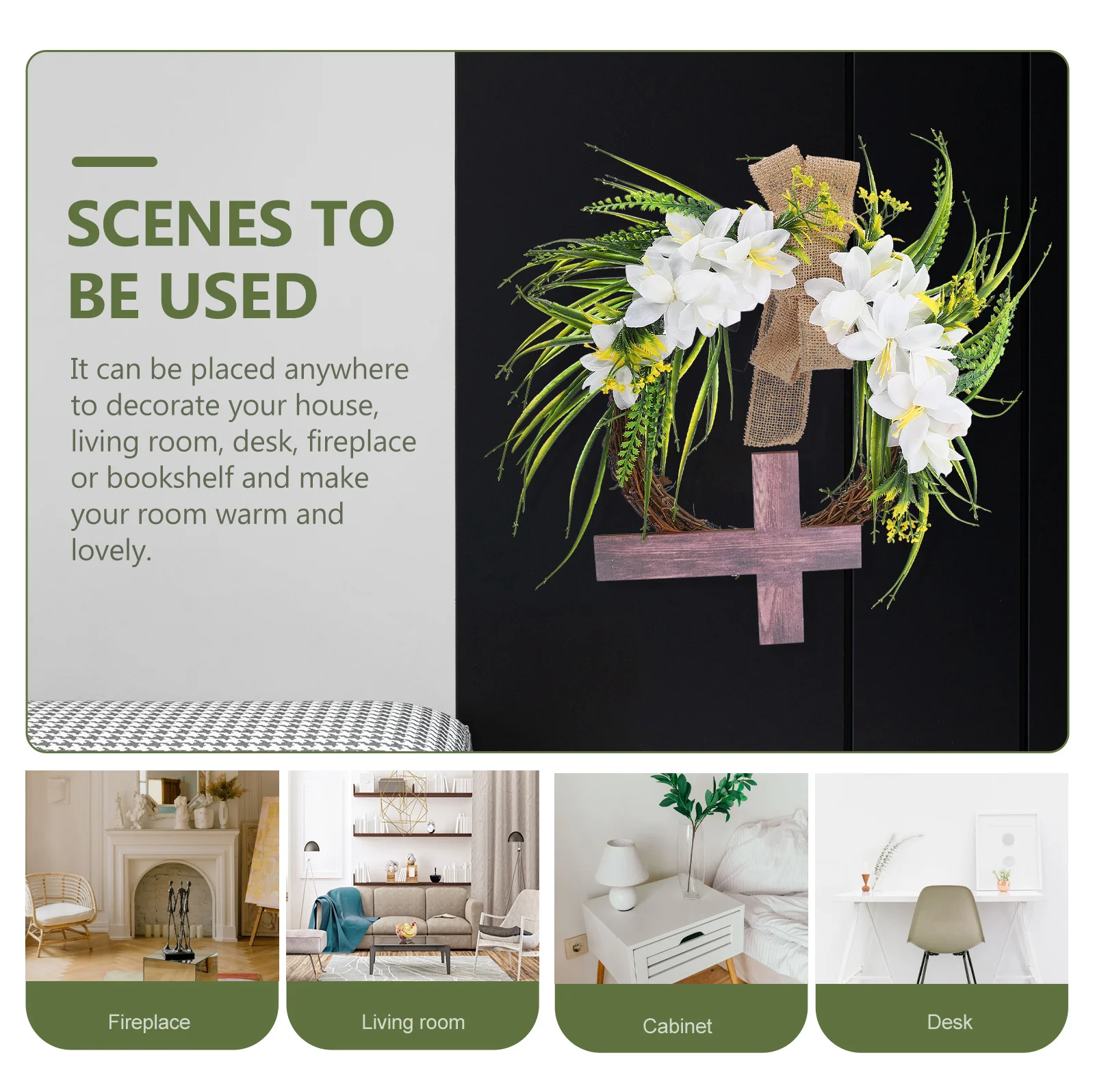 

Unique Refined Hanging Wreath Garland Wooden Decoration for Christmas Festivals Wreath Decoration Garland Ornament