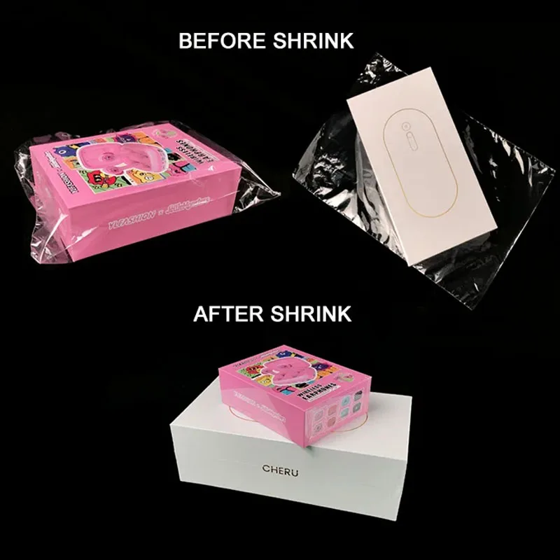 تغليف تغليف بلاستيكي شفاف قابل للانكماش بالحرارة، منظم حقيبة فيلم تغليف بلاستيكي يتقلص الحرارة، عبوة حرارية على لفة #4