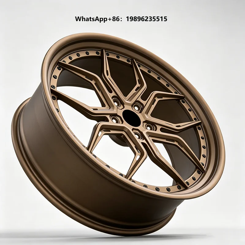 Customized Two-piece Forged Wheel Hub Two Piece Design, Matte Antique Copper, Customizable for Various Models and Sizes