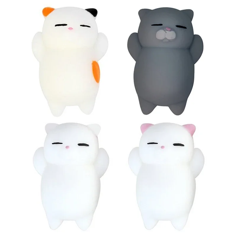 Cartoon Cat Squishy Toy Stress-Relief Soft Squeeze Toy Decompression Toy Animal Healing Stress Hand Fidget Vent Toys