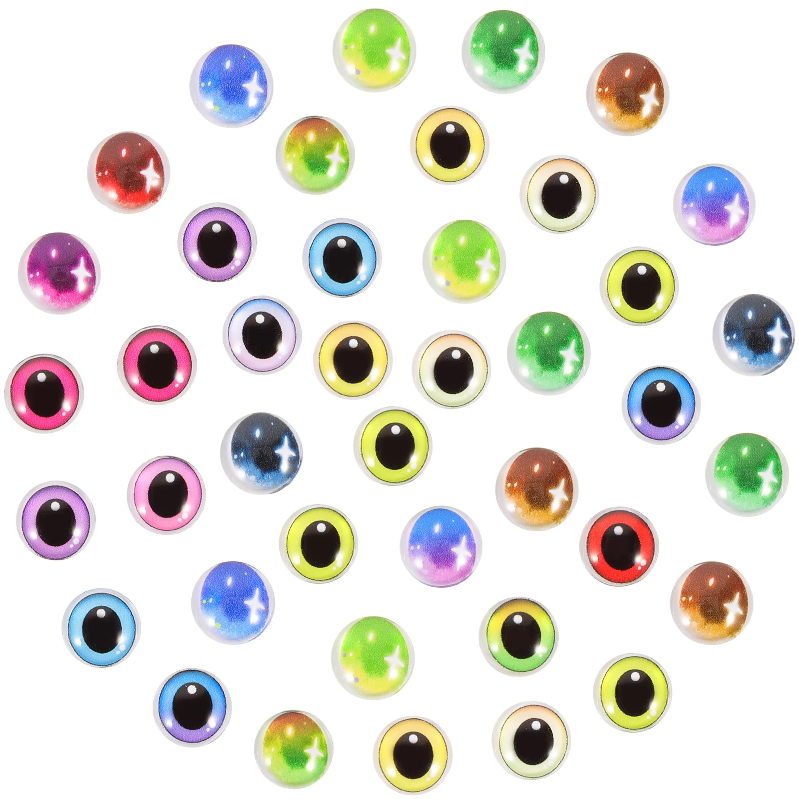 

100pcs 12mm Fake Eyes Eyeballs Crafts Decor Supplies DIY Artificial Crystal Glass Safe Storage Projects Accessories