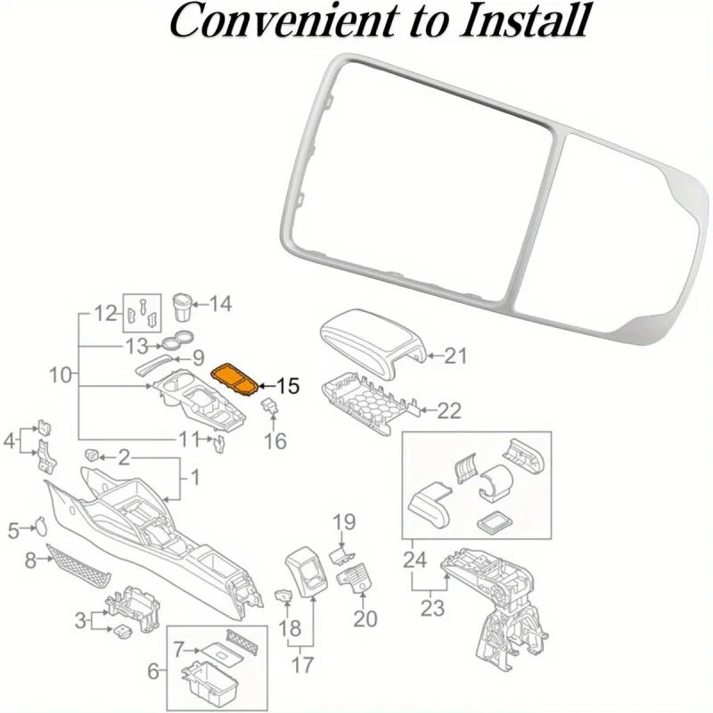 Panel de palanca de cambio de marchas para consola central, embellecedor envolvente aplicable2013-2020AudiA3 S3 RS3, marco frontal Interior cromado ABS 8V0