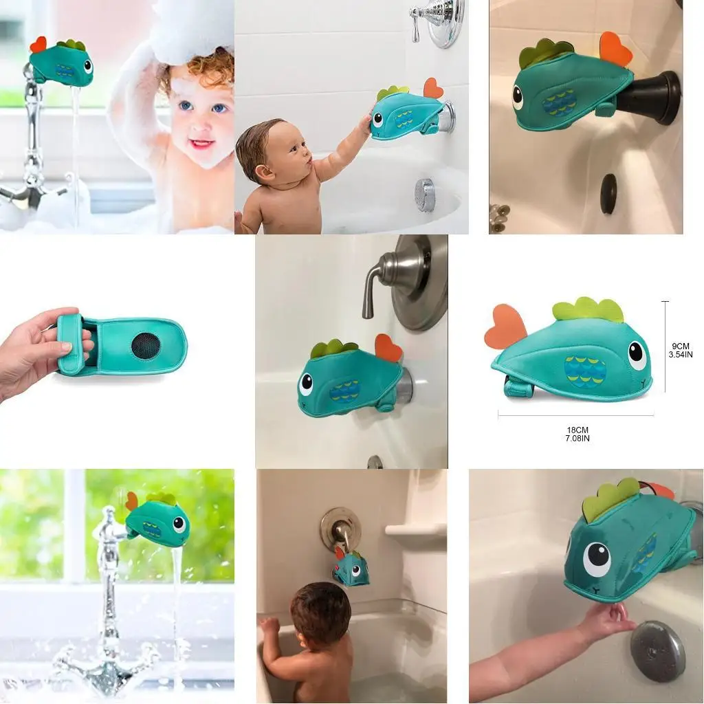 

Portable Bathtub Faucet Cover Fish-shaped Faucet Protector for Kids Safe Product L8RB