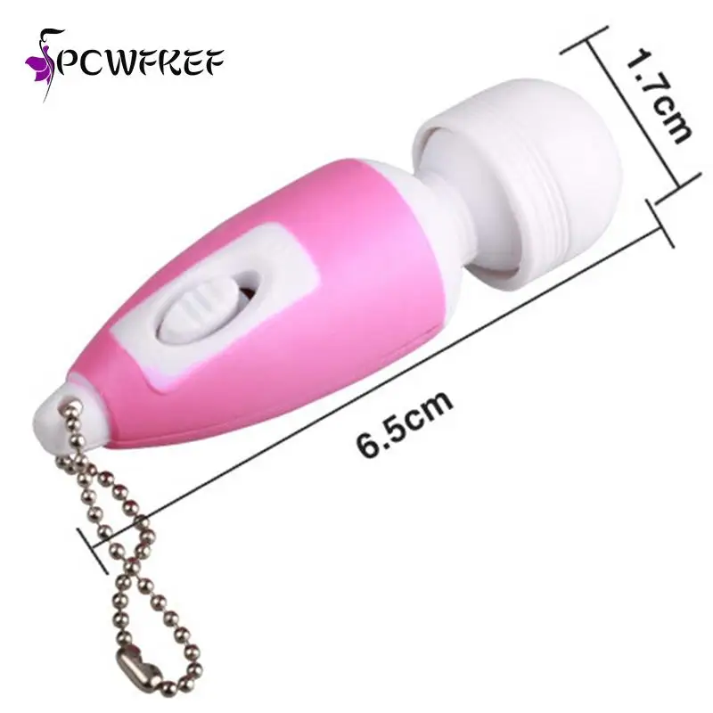 

Hot Sale Mini Key-Chain Massage Stick Tiny Stress Relief Electronic Ring Full Body Massager with Button Color Random