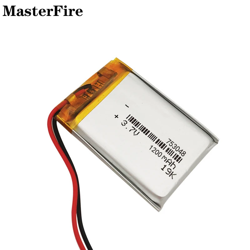 753048 1200Mah 3.7V Baterai Polimer Lithium untuk Gelang Olahraga Lampu Meja Power Bank Laptop Baterai Li-polimer Isi Ulang