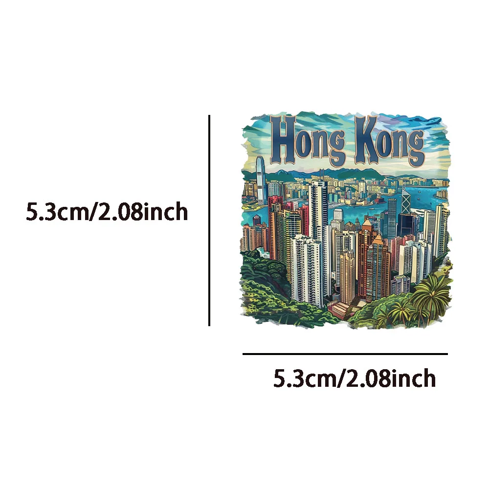 50 قطعة من ملصقات مشهد السفر المبتكرة المرسومة يدويًا، صغيرة طازجة، أمتعة الكمبيوتر، ديكور دفتر الأستاذ المحمول، ملصق عبر الحدود #4