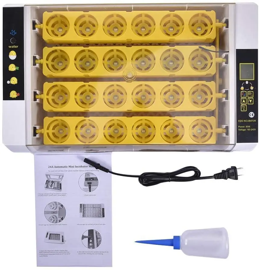 Vendor supply mini egg incubator fully automatic incubator 24 eggs hachery