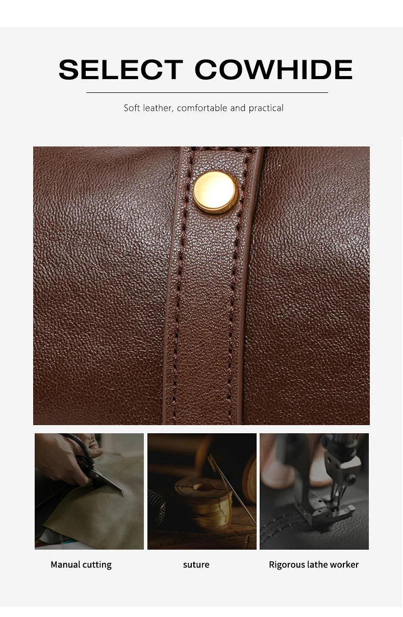 Aidrani Damenhandtasche aus echtem Leder mit Schultergurt – Crossbody, zylindrische, kissenförmige Aufbewahrungstasche für eine Schulter – Detail 6