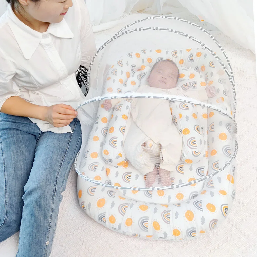 

Складная детская кроватка Babynest для сна с комарами, многофункциональное дорожное детское гнездо, портативная детская кроватка, кроватка