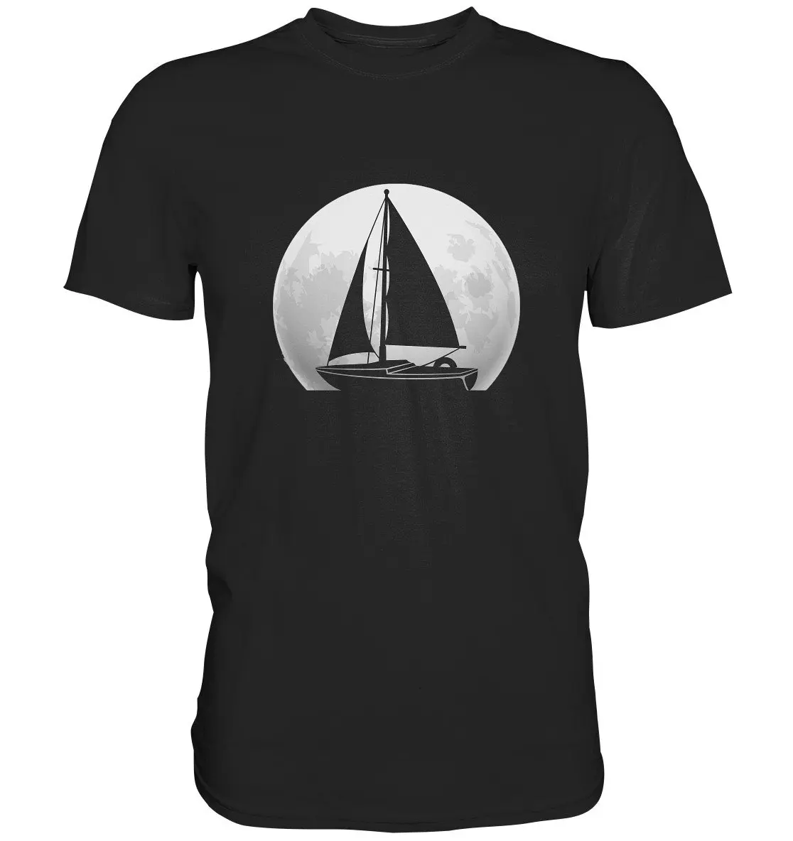 Sailboat Sailor Full Moon Catamaran Sailing T Shirt