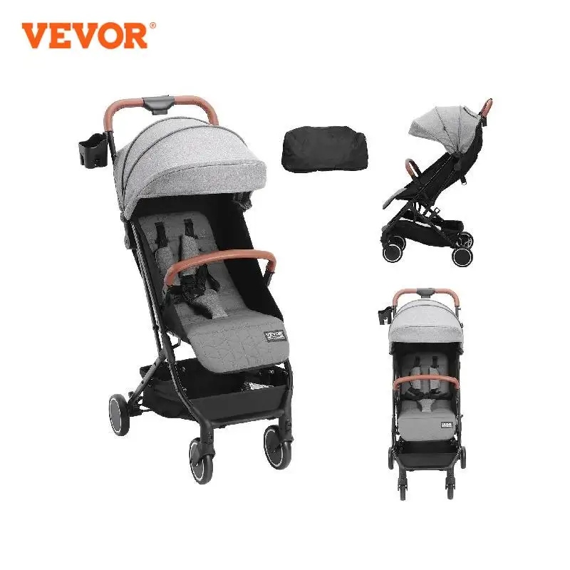 

VEVOR Standard Baby Infant StrollerToddler Stroller with 95°-175° Adjustable Backrest 0/90°Adjustable Footrest One-click Folding