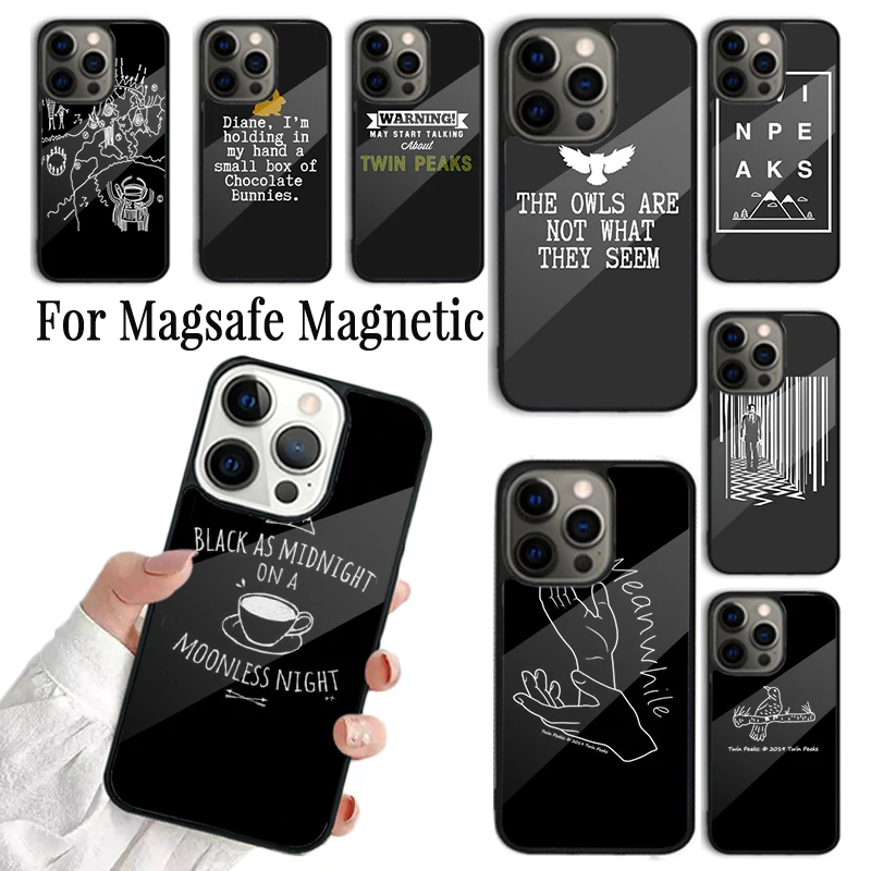 

Coque Phone Case For iPhone 16 15 14 13 12 Mini 11 Pro Max Plus Magsafe Magnetic Wireless Charging Cover Twin Peaks poster