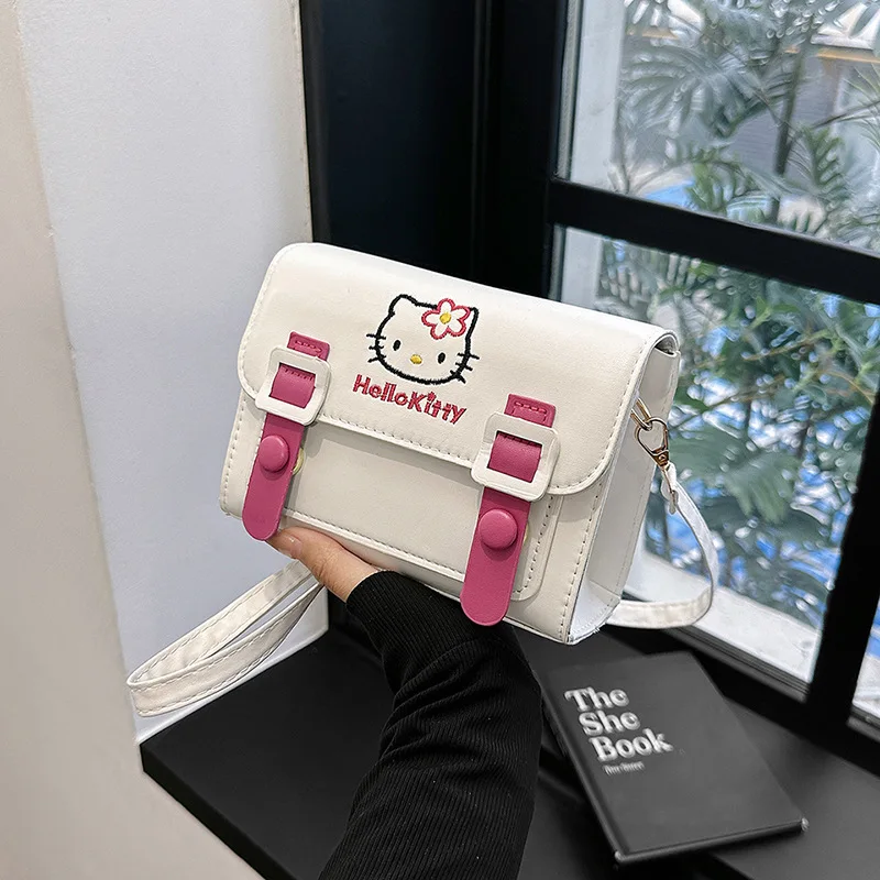 

Sanrio Pu Square Bag Anime Shoulder Bags Kawaii Messenger Tote Cute Cartoon Backpacks My melody Cinnamorol Kuromi Fashion Bags