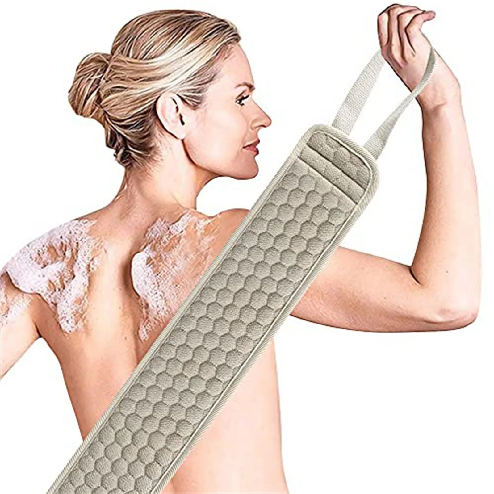 Exfoliating Back S-crubber & Exfoliating Sponge Pad For Shower, Bath Shower S-crubber, Luffa S-crubber To Deep Clean R-elax Body