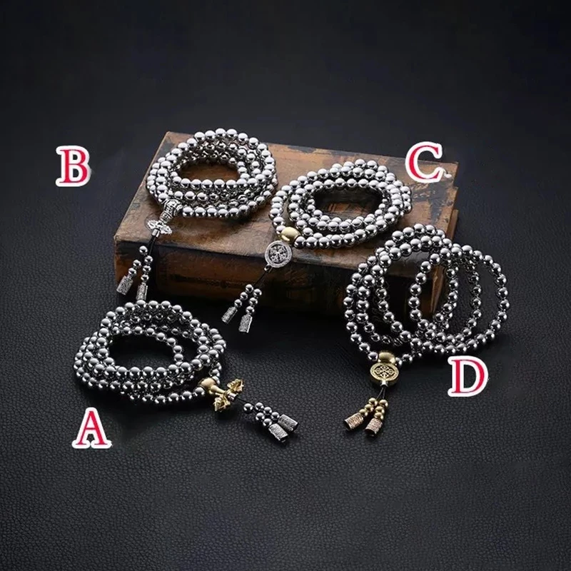 118 Stainless Steel Solid Beads Outdoor Protective Bracelet Necklace for Men's Fashion All Steel Chain Personal Arm Supplies