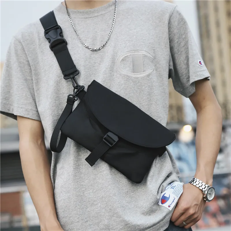 

Korean Streetwear Crossbody Bag Unisex Utility Chest Bag Trendy Japanese Casual Shoulder Bag Viral on Instagram