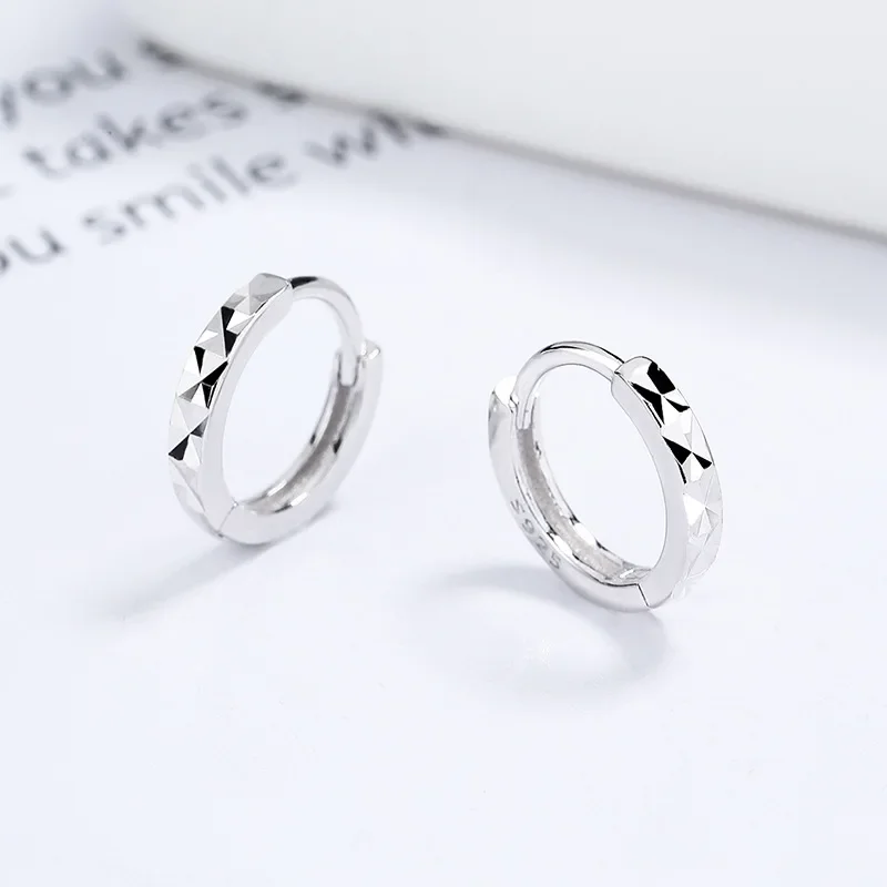 High Quality Woman\'s 925 Sterling Silver Jewelry New Hoop Earrings