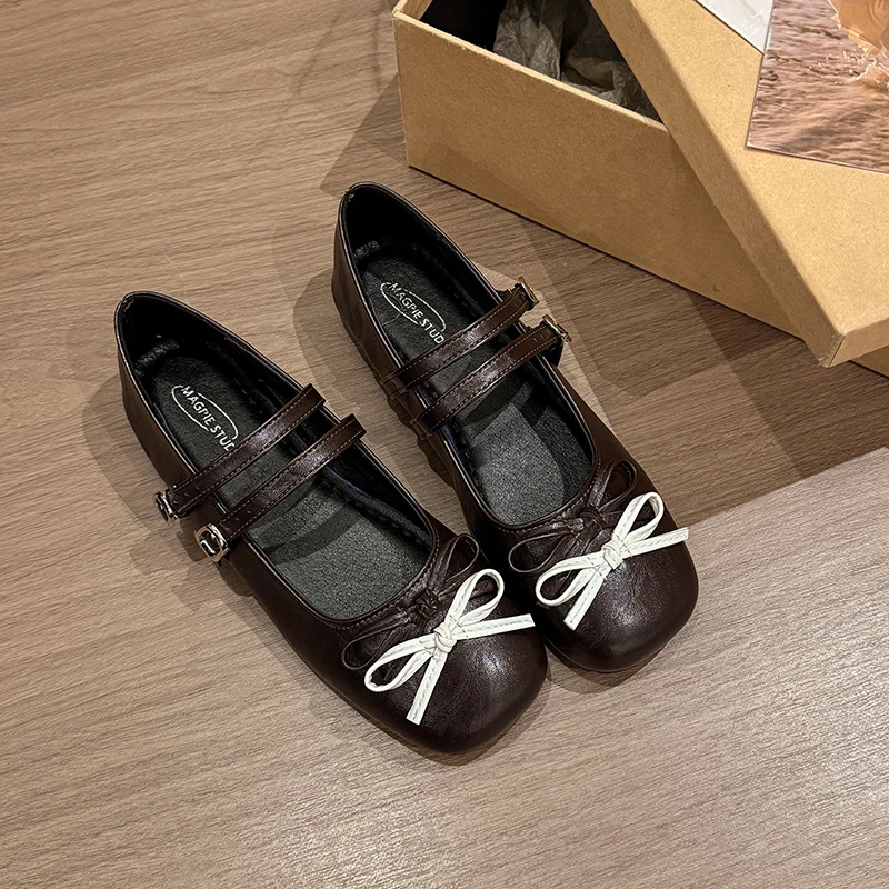 

2026Spring New Women's Fashion Round Toe Designer Flat Shoes Comfortable for Everyday Walking Low-Cut Womens Loafers Sizes 35-40