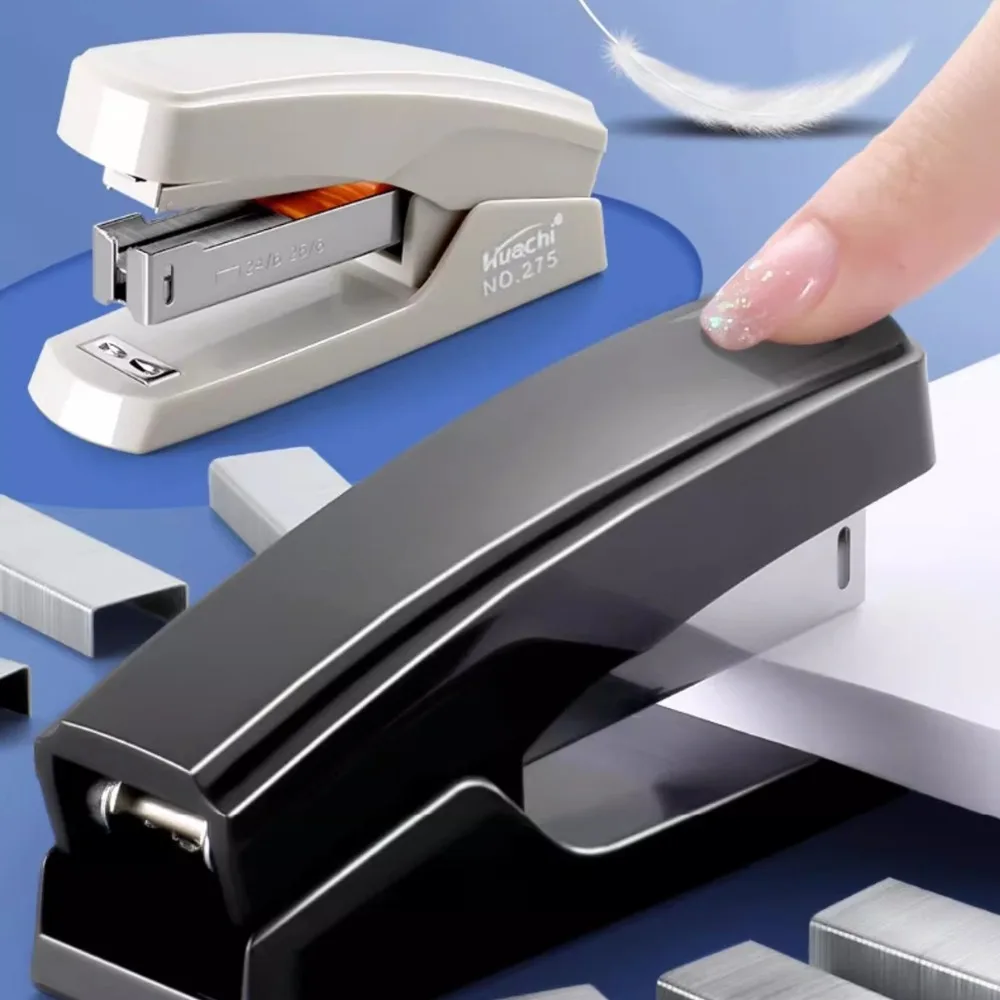 Stapling Tools Labor-Saving Stapler Portable Metal Paper Stapling Machine Grey/Black Hand Tools Staplers for Desk