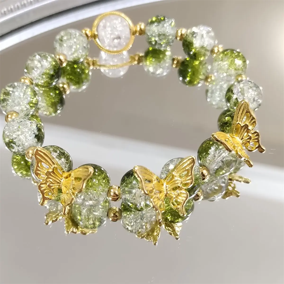 

Летние взрывы, супер фея, нефритовый браслет с разбитой бабочкой, женский нишевый легкий роскошный универсальный студенческий подарок подруге