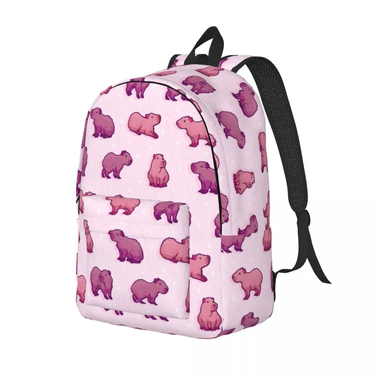 Capybara Pink for Teens Student School Bookbag Cartoon Cute Daypack Elementary High College Travel