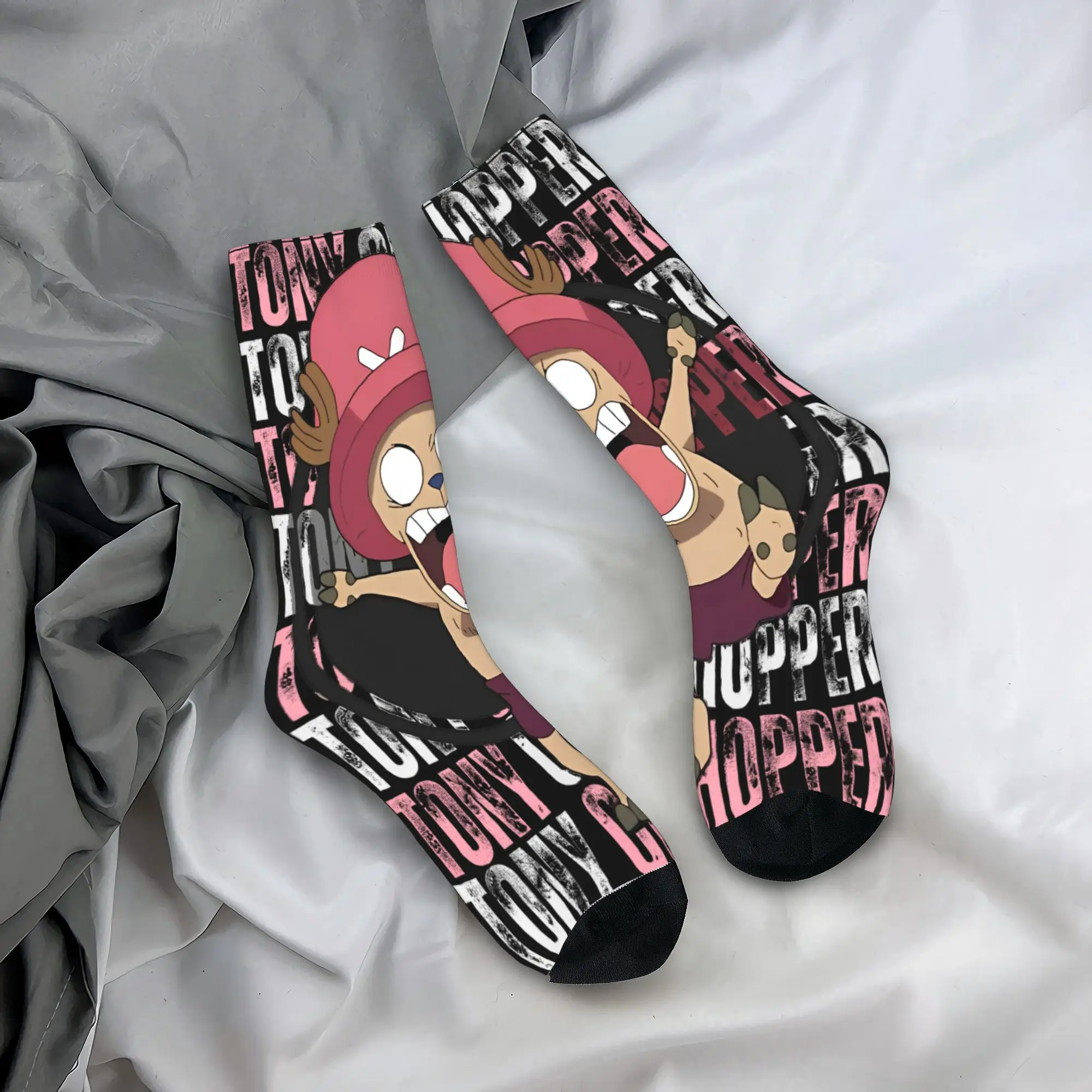 Tony Tony Chopper one piece Socks for Women Men All Seasons  Super Soft Crew Socks Sweat Absorbing