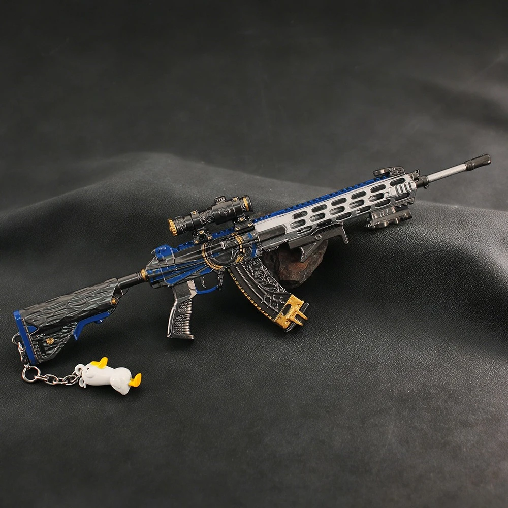 22cm delta force tenglong rifle de assalto-wu gou réplica arma chaveiro armas modelo jogo periférico brinquedo arma ornamento menino presente