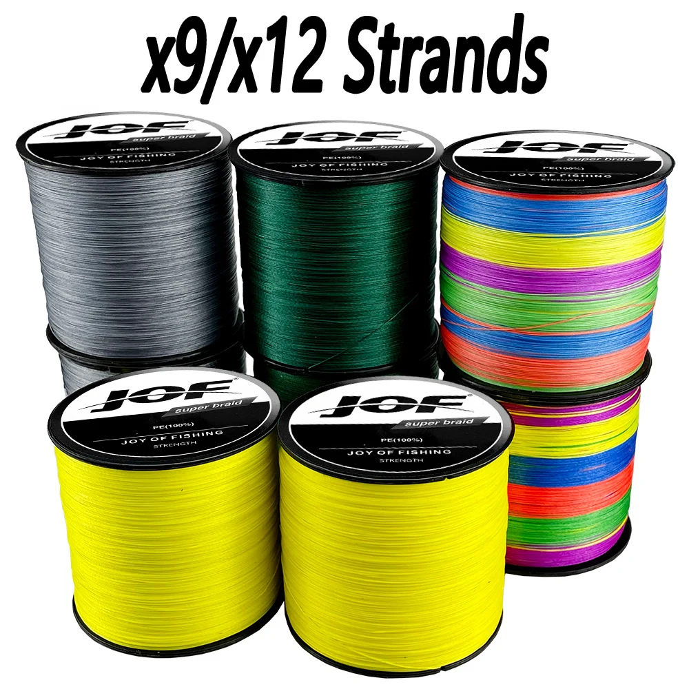 X9/X12 Braid Fishing Line for JIG Pesca 20-120LB Carp Multifilament Fly PE Line Saltwater 1000/500/300M 9kg-54.8kg Strong Cord