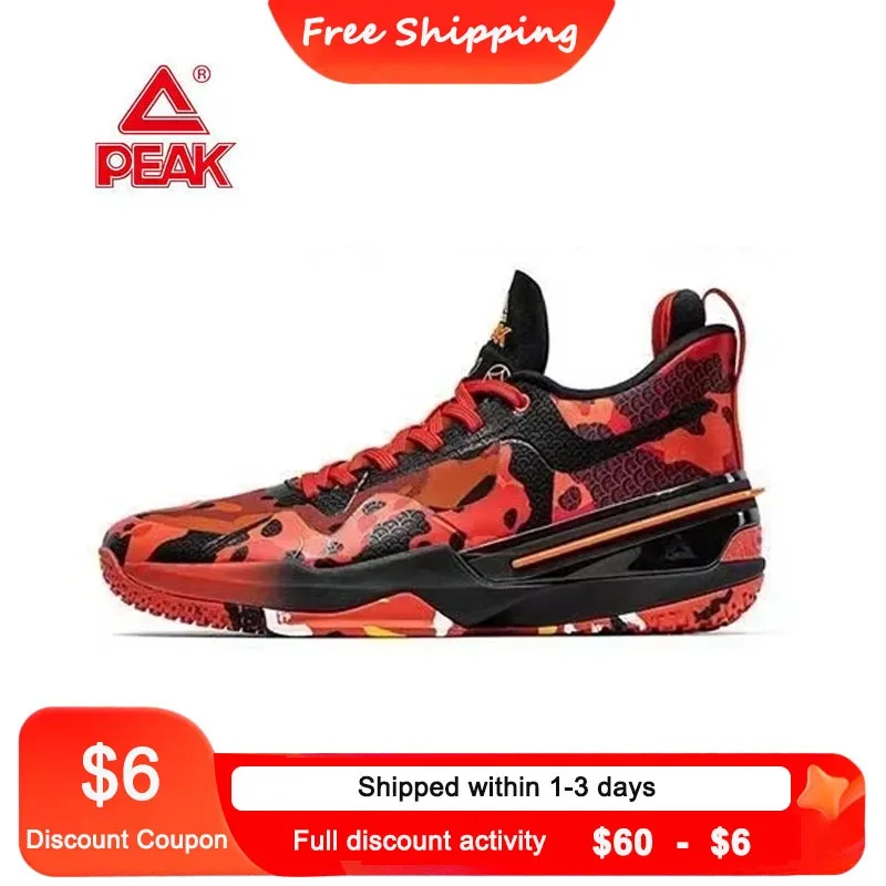 

PEAK Flash 3.0 Basketball Shoes for Men, Extremely Professional and Practical Sneakers, Low-top Breathable Sports Shoes 2024 new