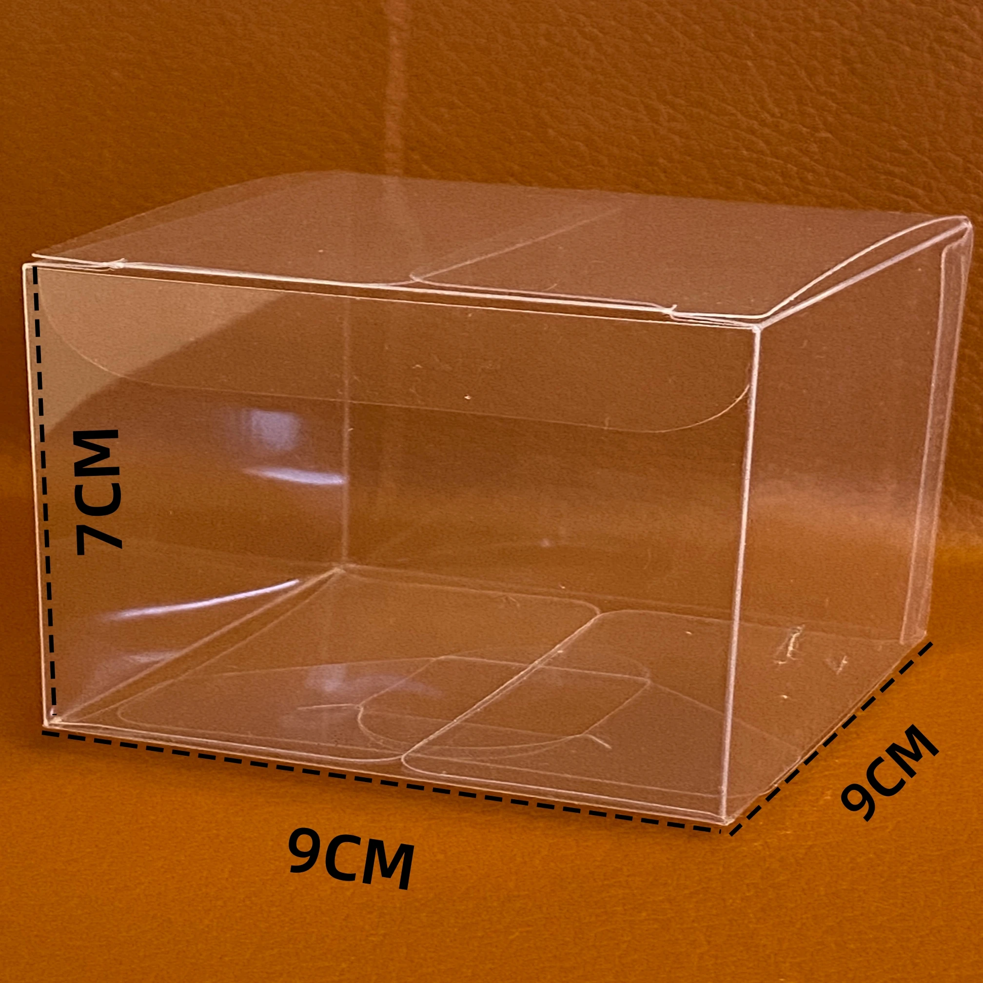 

50 шт. 9X9X7 см (3.54X3.54X2.76 дюйма) Прозрачные пластиковые складные квадратные коробки из ПЭТ для демонстрации, упаковка для подарков и кукол, прозрачные