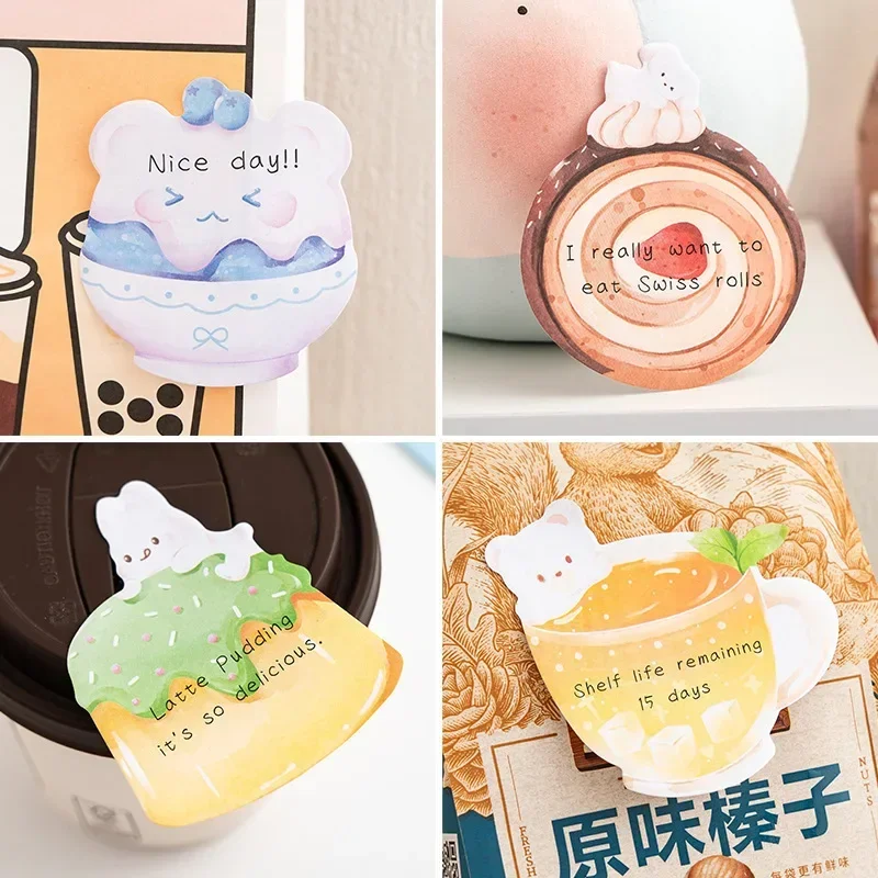 30pcs Cute Pet Sweetheart Sticky Notes for Students To Take Notes and Leave Notes Cartoon Labels Stickers