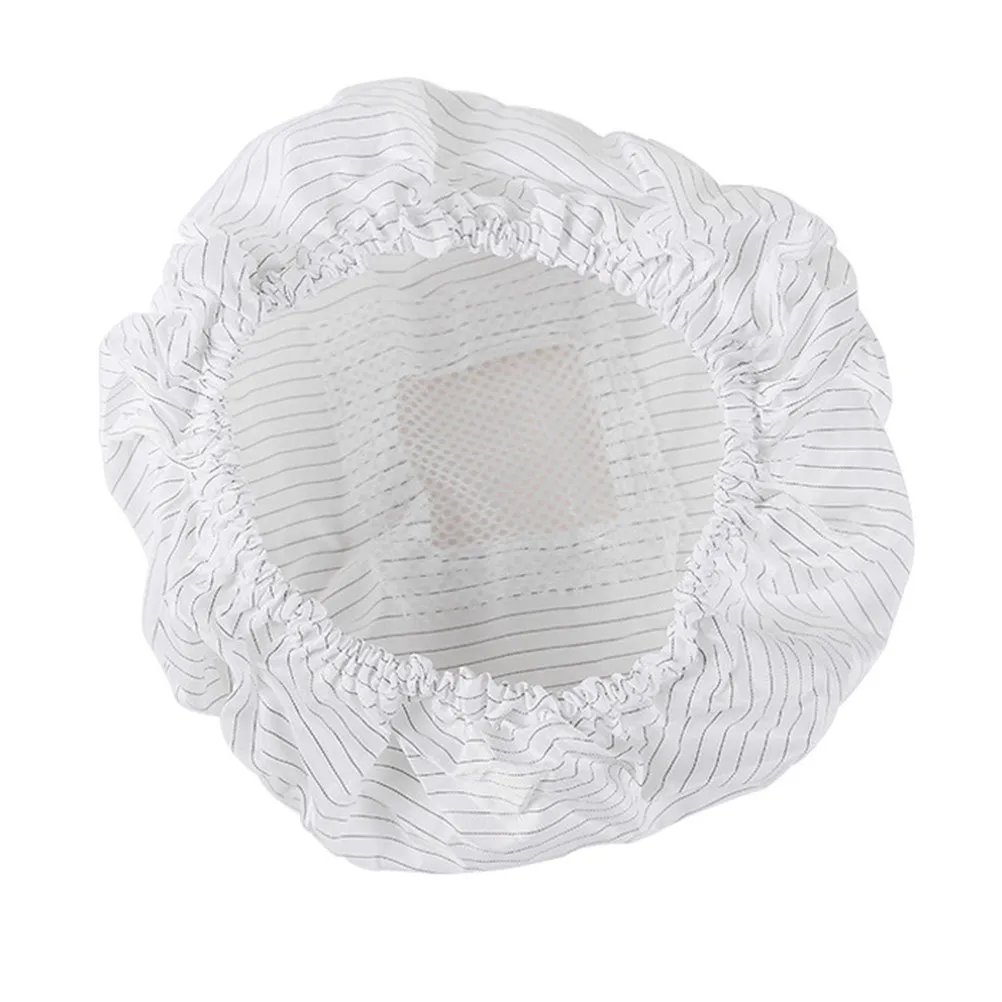 4Pcs 정전기 방지 작업 모자 통기성 메쉬 창 폴리에스테르 방진 클린룸 캡 전자제품 태양 에너지 식품 공장용