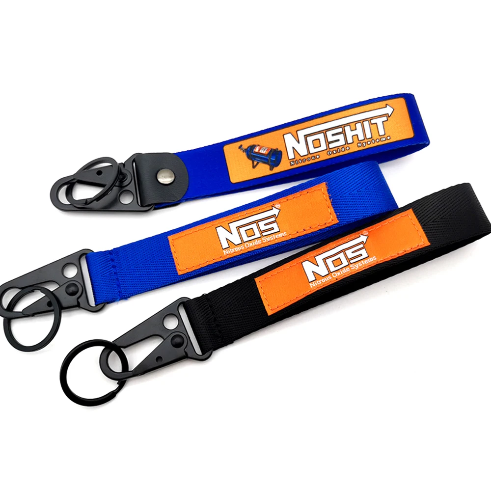 Car Keychain For NOS Racing Keyrings JDM Style Key Strap For Honda Toyota Nissan Mitsubishi Mazda Suzuki Key Pendant Accessories