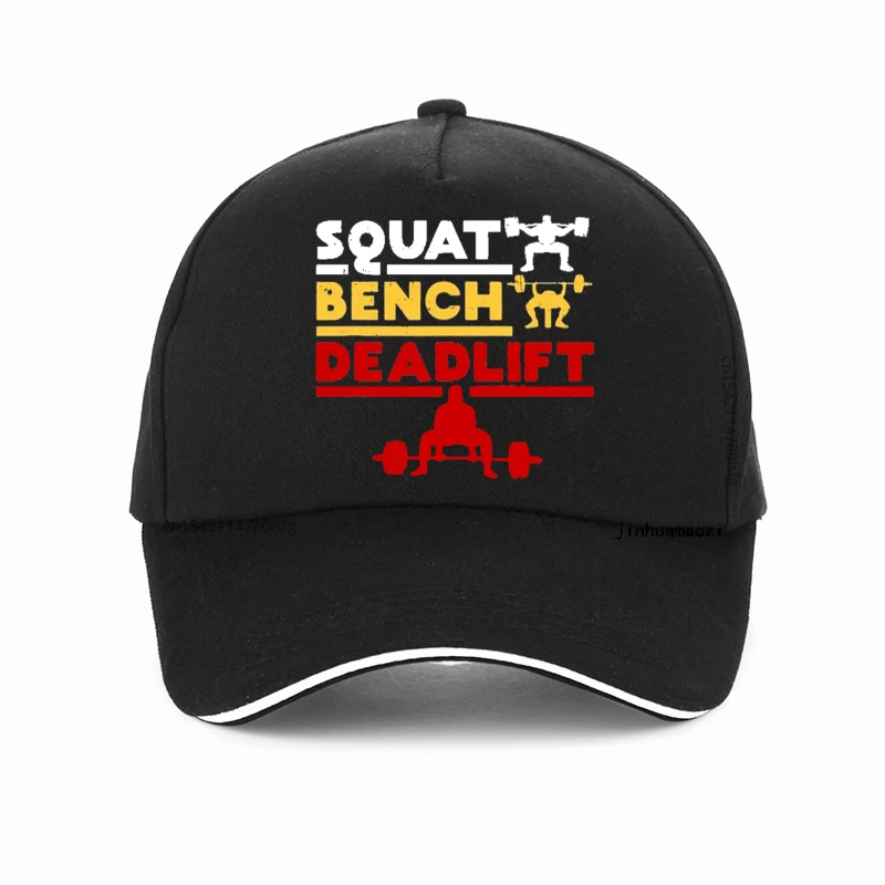 

Funny Powerlifting Squat Bench Deadlift Weightlifting men hat Cotton Breathable body building motion Baseball Cap Dad hats