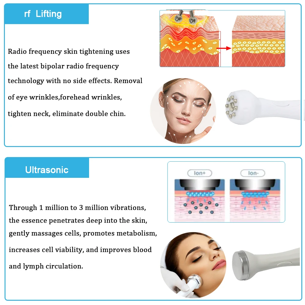 Wasserstoff Sauerstoff Gesichtsmaschine Tiefenreinigung RF Lifting Straffung Mitesser Entfernung Hautpflege Wasser Dermabrasion Schönheitsgerät – Detail 2