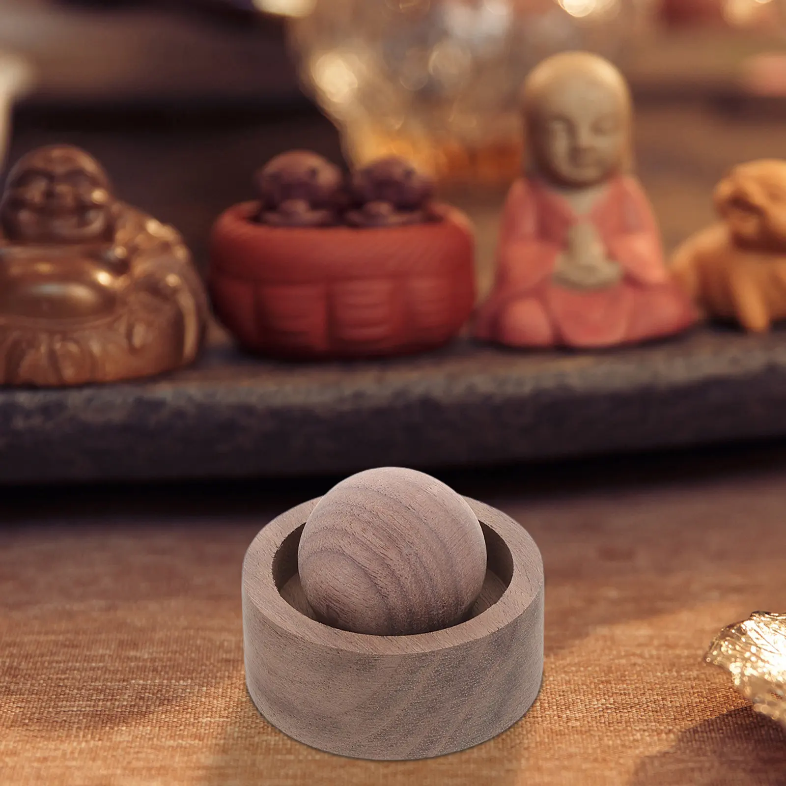 

Набор из 4 деревянных аромадиффузоров из натурального орехового дерева для эфирных масел, портативные, для автомобиля, стола, офиса, путешествий