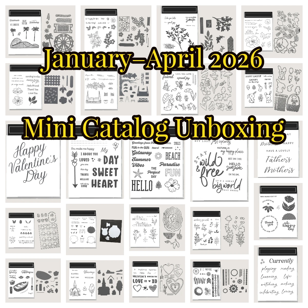 

MINI CATALOG JANUARY-APRIL 2026 Stampin up Flower Happy Birthday Stamp Die Stencils DIY Scrapbook Paper Card Carft Template Mold